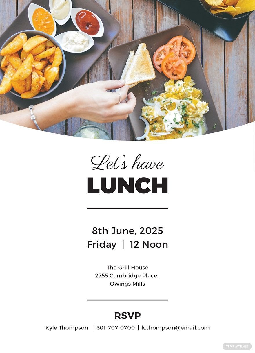 Simple Lunch Invitation Template