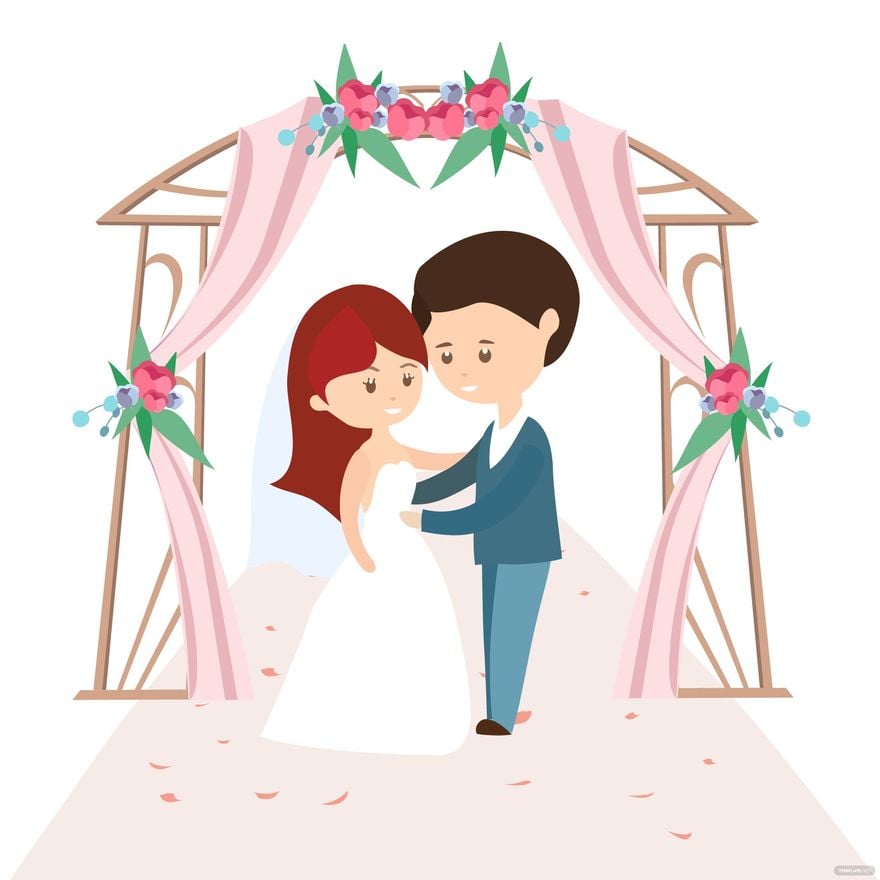 Free Cute Wedding Vector in Illustrator, EPS, SVG, JPG, PNG