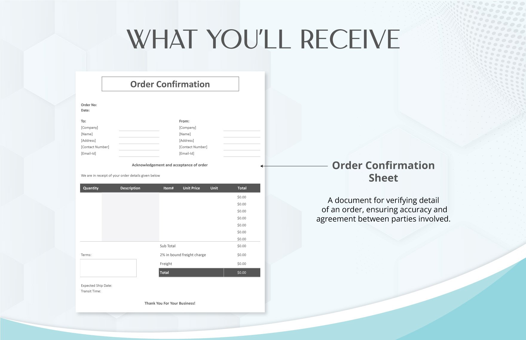 Order Confirmation Template