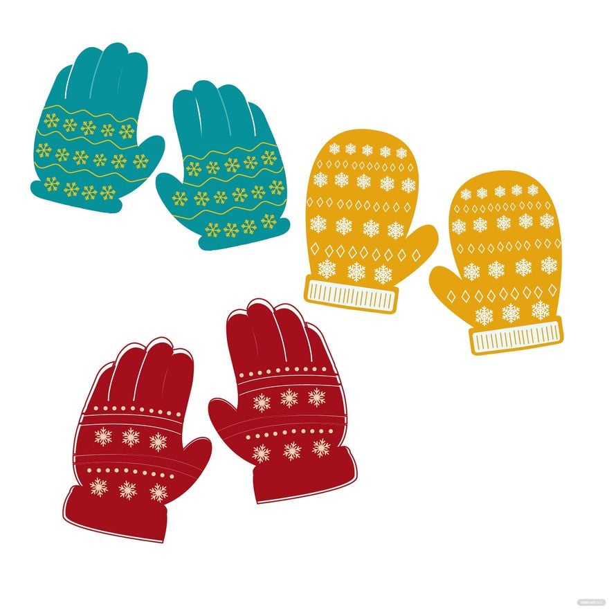 Free Winter Gloves Vector