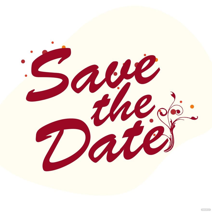 Free Save The Date Vector