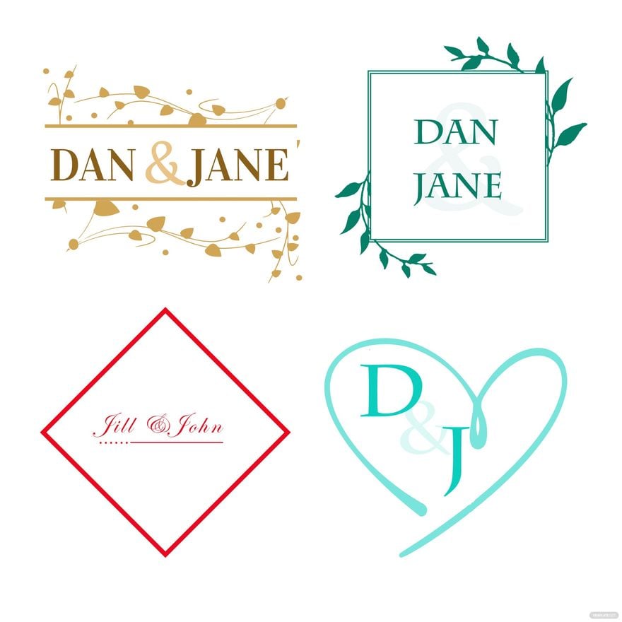 Free Wedding Logo Background - Download in Illustrator, EPS, SVG, JPG, PNG