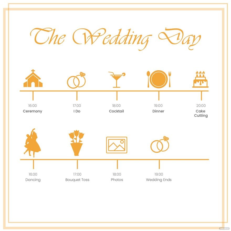 Wedding Timeline Vector