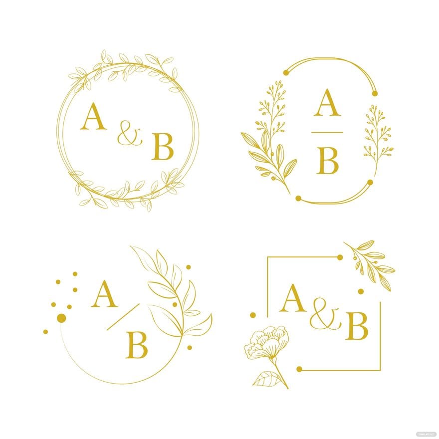 Free Wedding Monogram Vector in Illustrator, EPS, SVG, JPG, PNG