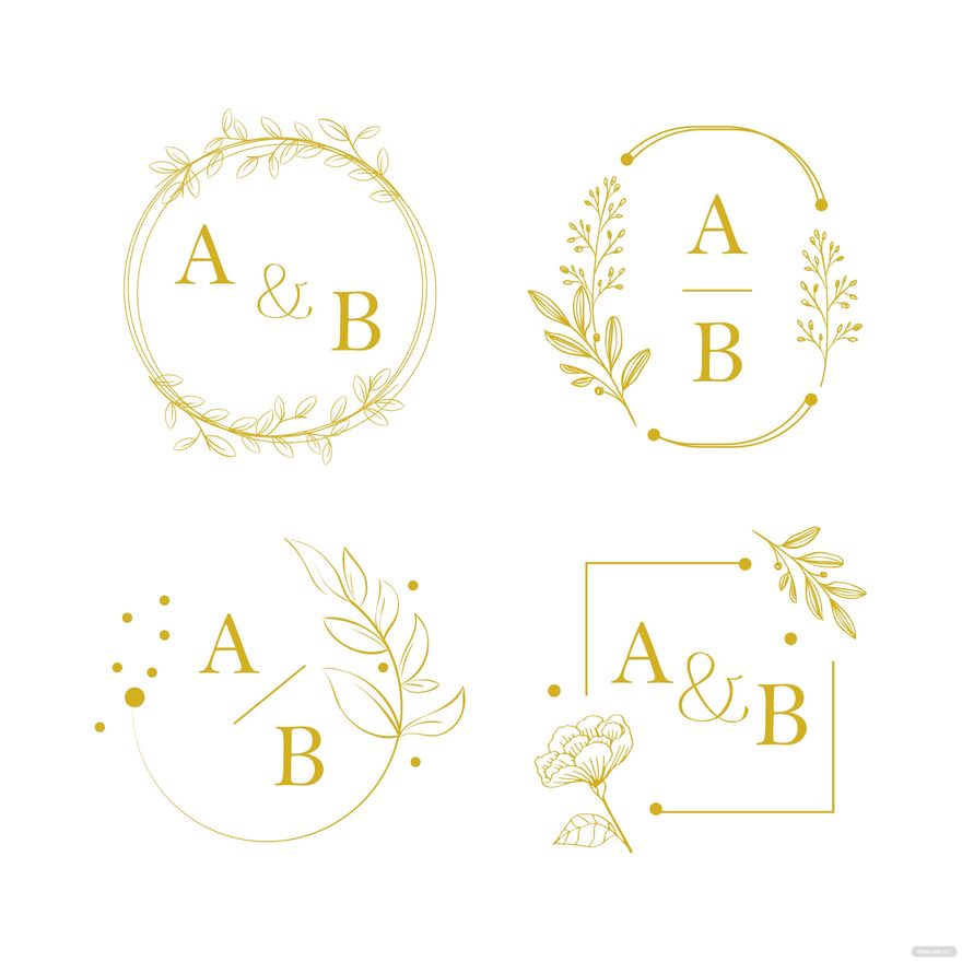 Free Wedding Monogram Wallpaper - Download in Illustrator, EPS, SVG, JPG,  PNG