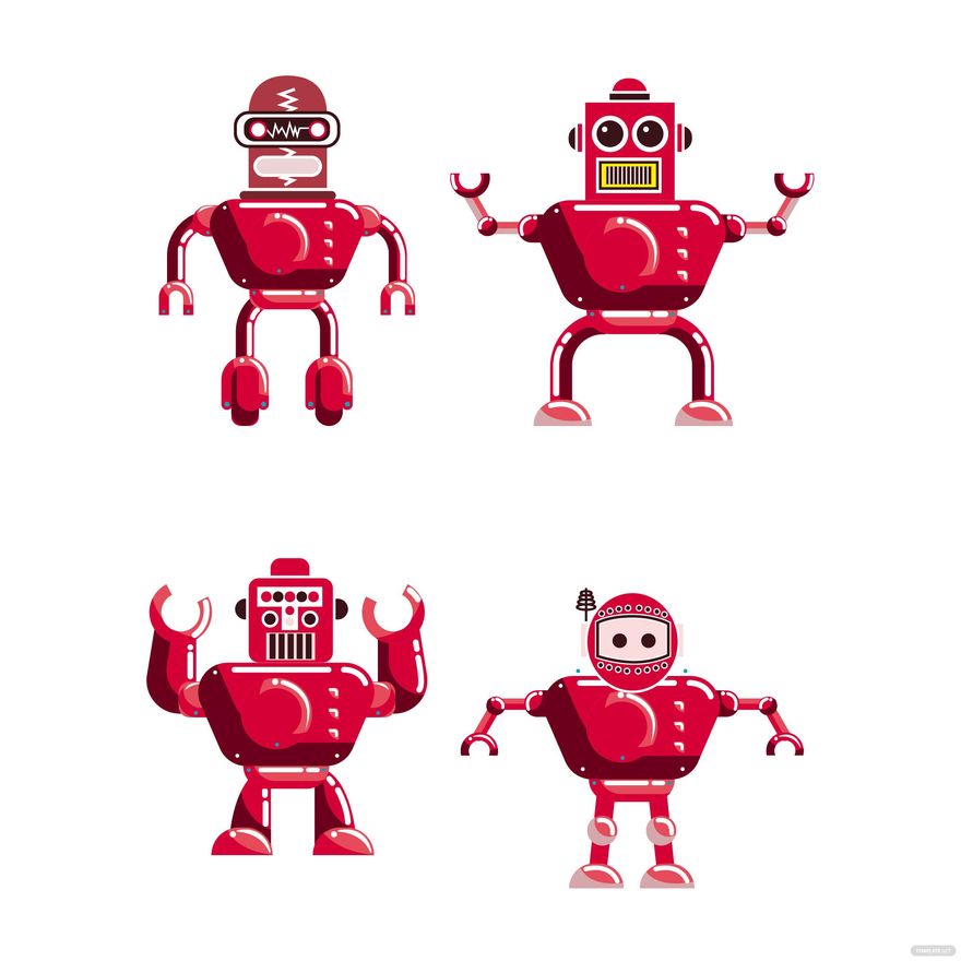 Red Robot Vector in Illustrator, SVG, JPG, EPS, PNG - Download | Template.net