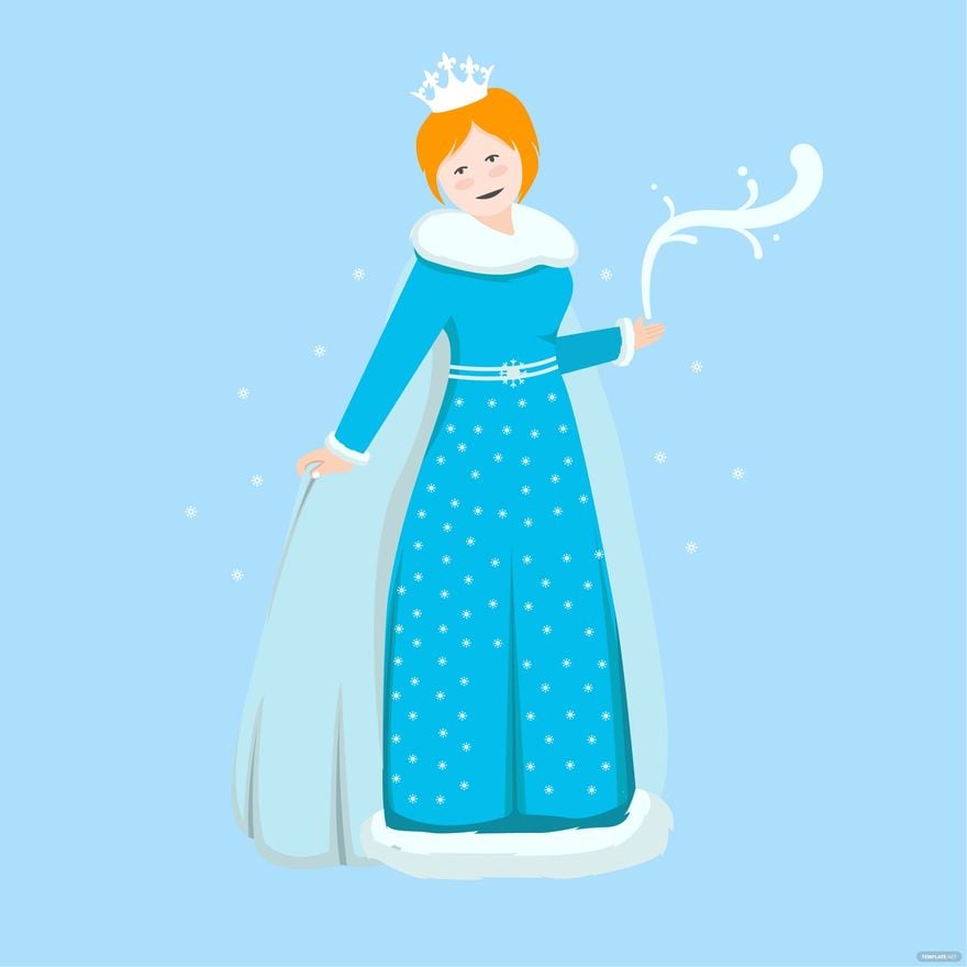 Winter Princess Vector in Illustrator, EPS, SVG, JPG, PNG