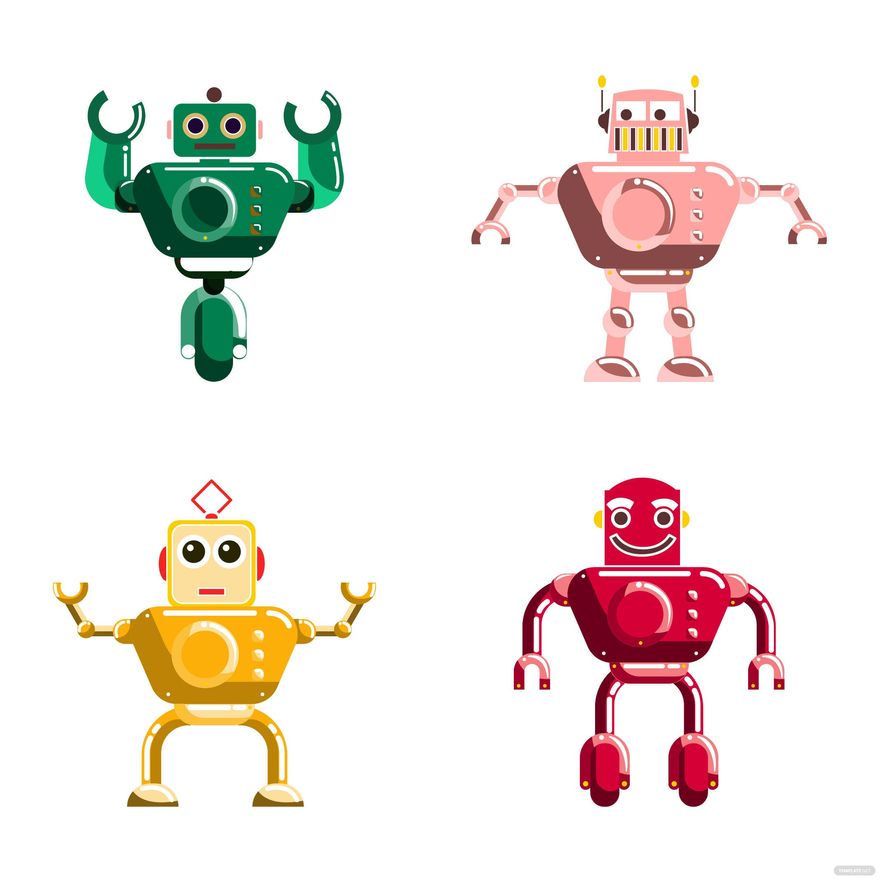 Colorful Robot Vector