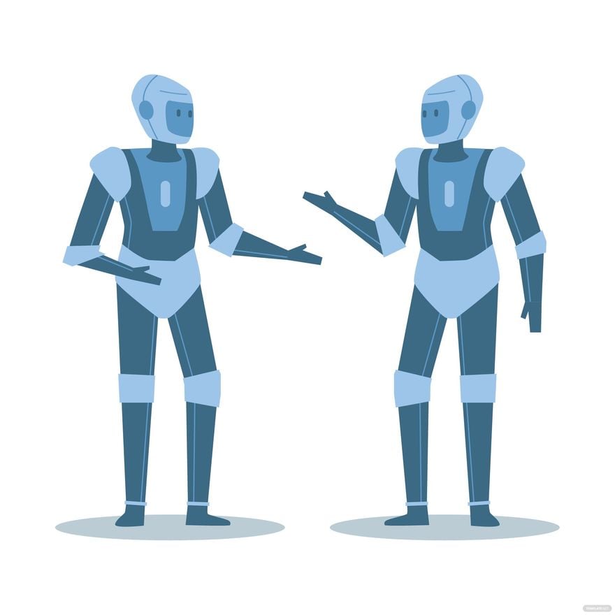 Human Robot Vector in Illustrator, EPS, SVG, JPG, PNG