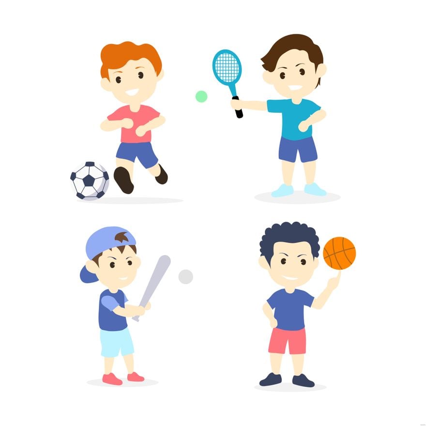Kids Sports Illustration