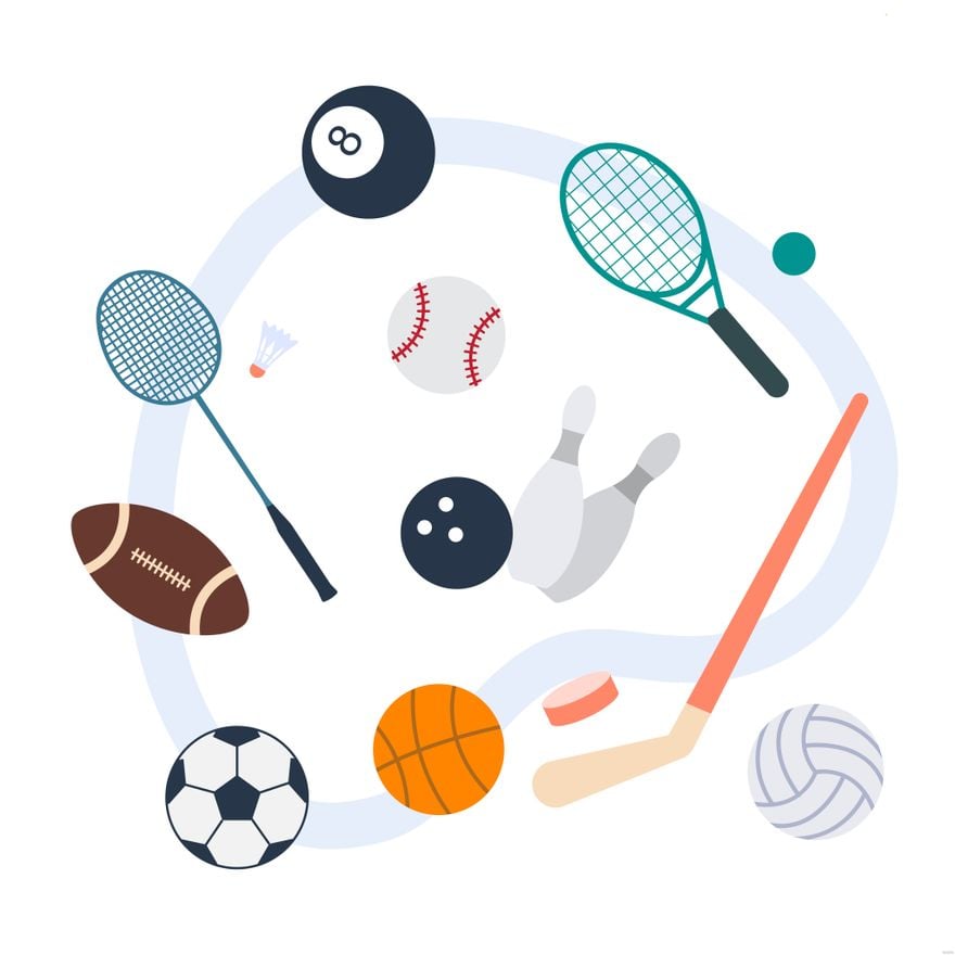 Sport Equipment Illustration