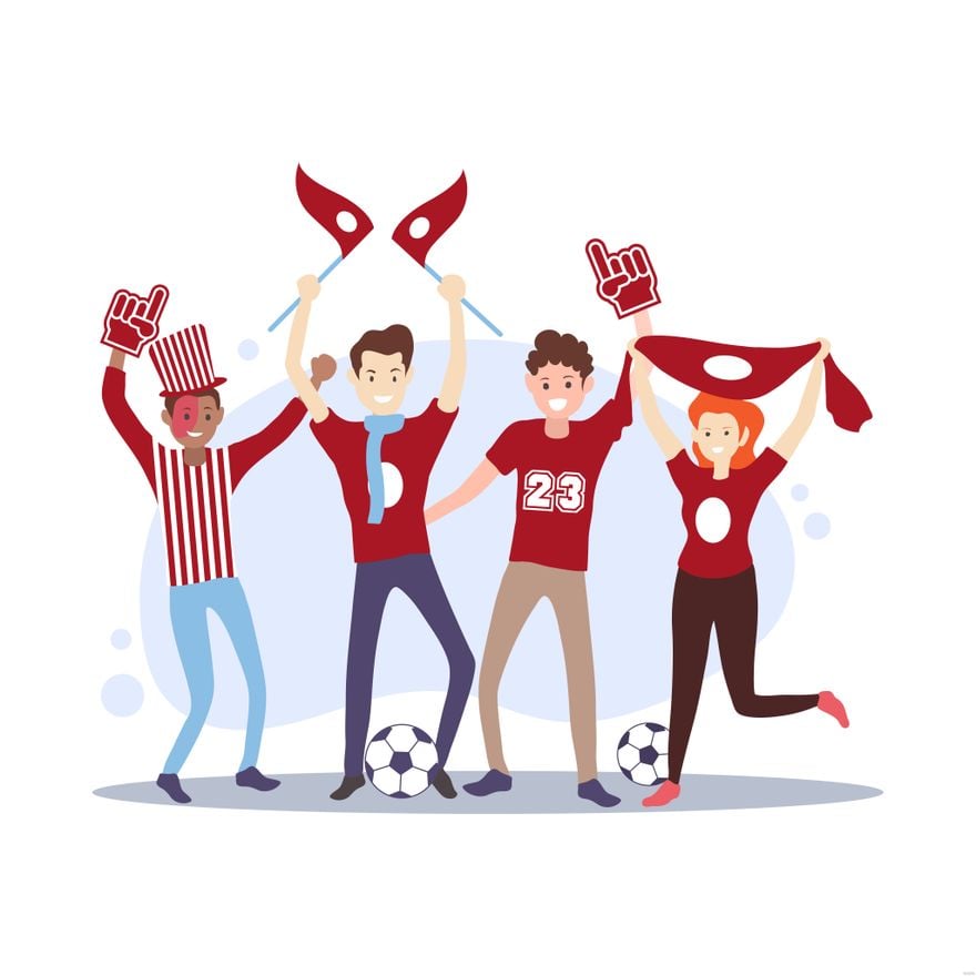 Free Sport Fans Illustration in Illustrator, EPS, SVG, JPG, PNG