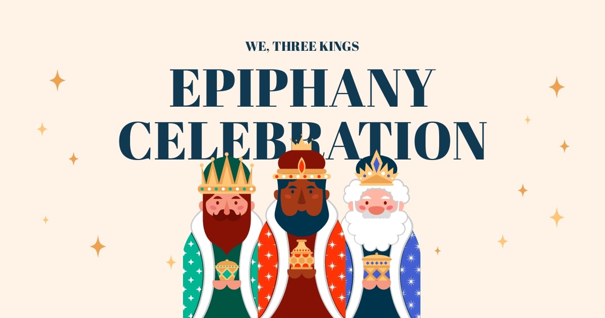 Free Epiphany Invitation Facebook Post Template