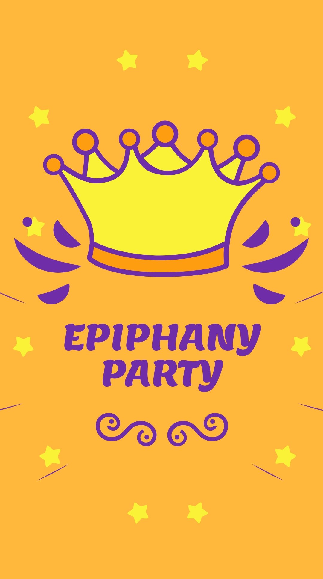 Epiphany Party Whatsapp Post Template