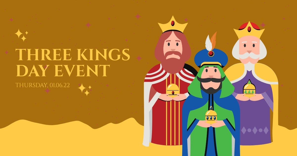 Three Kings Day Event Facebook Post Template