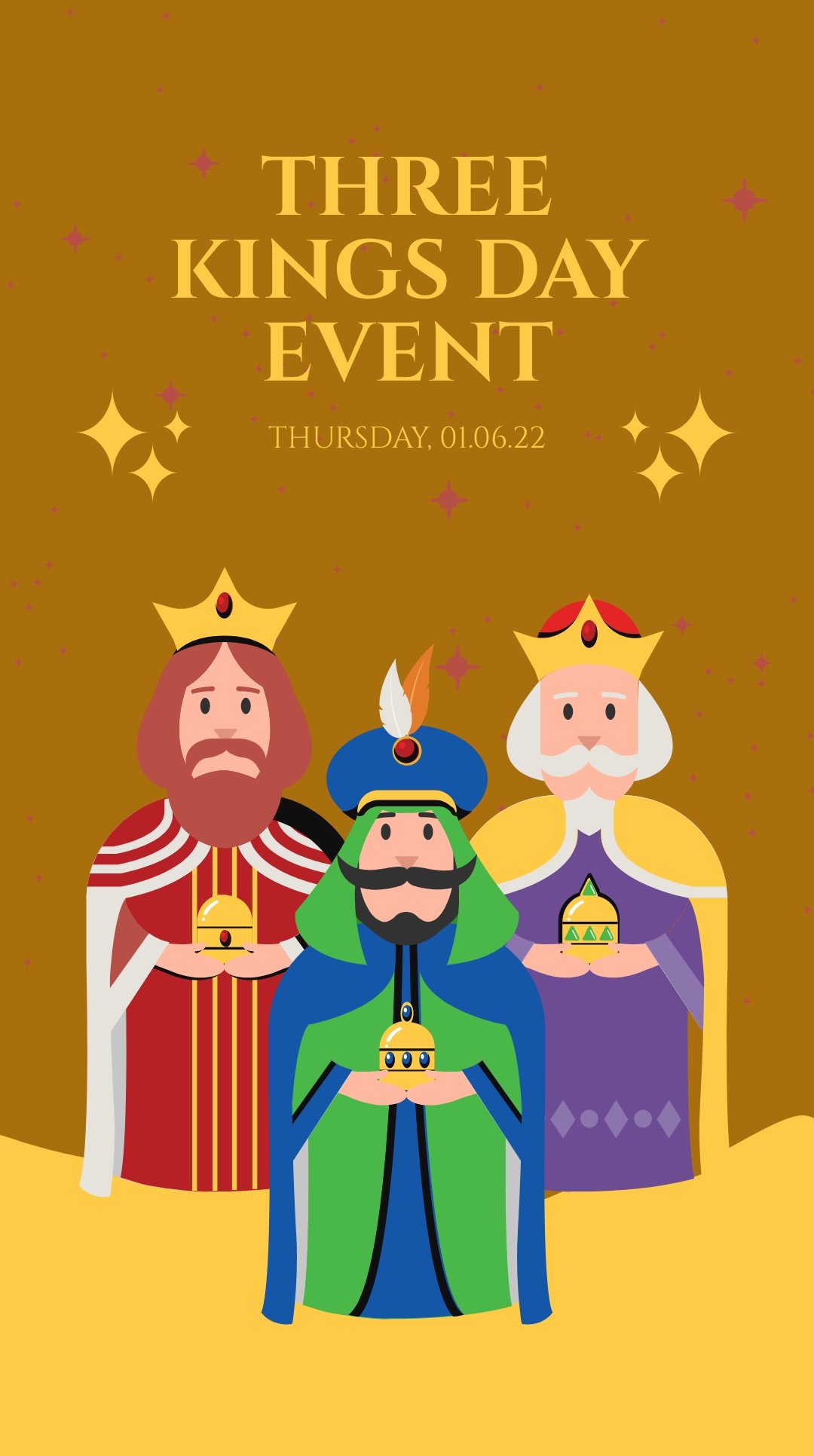 Free Three Kings Day Event Instagram Story Template