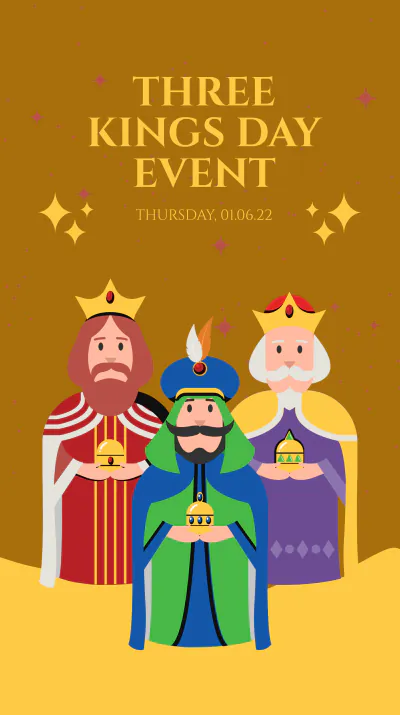 Free Three Kings Day Event Instagram Story Template to Edit Online