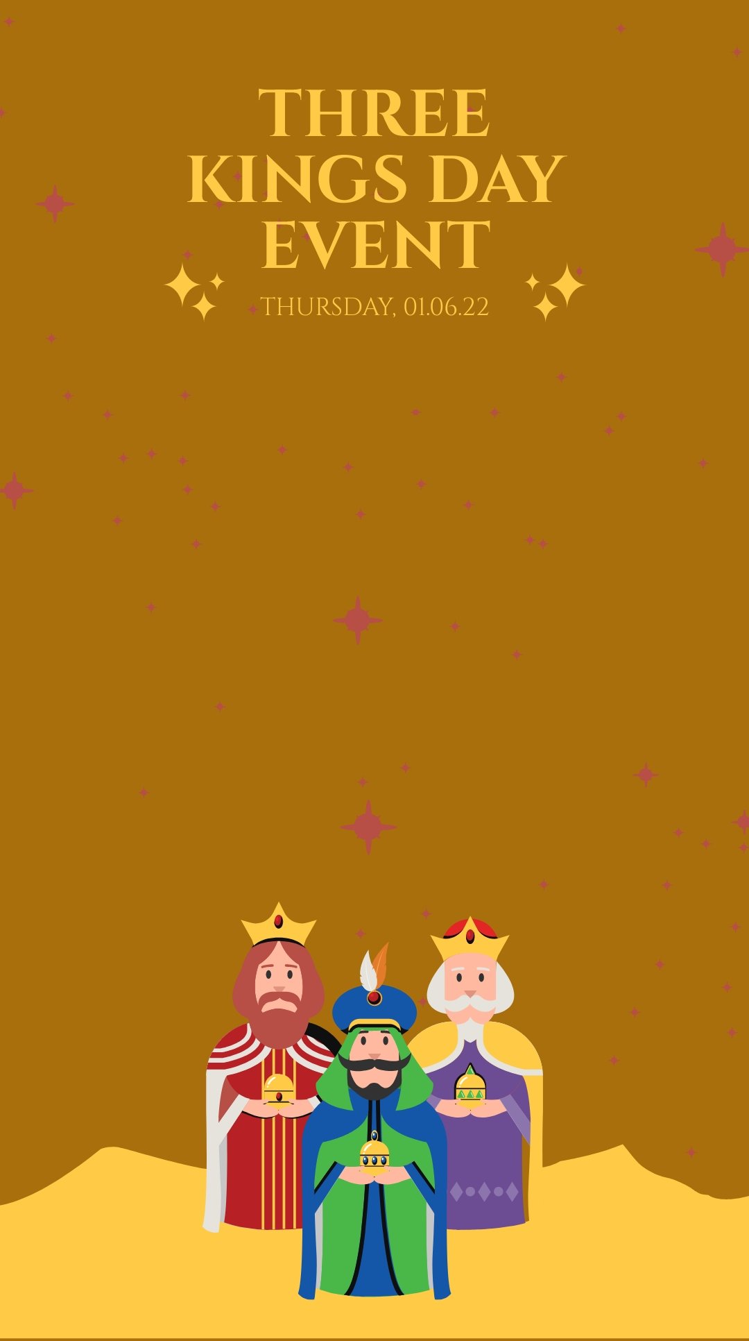 Three Kings Day Event Snapchat Geofilter Template