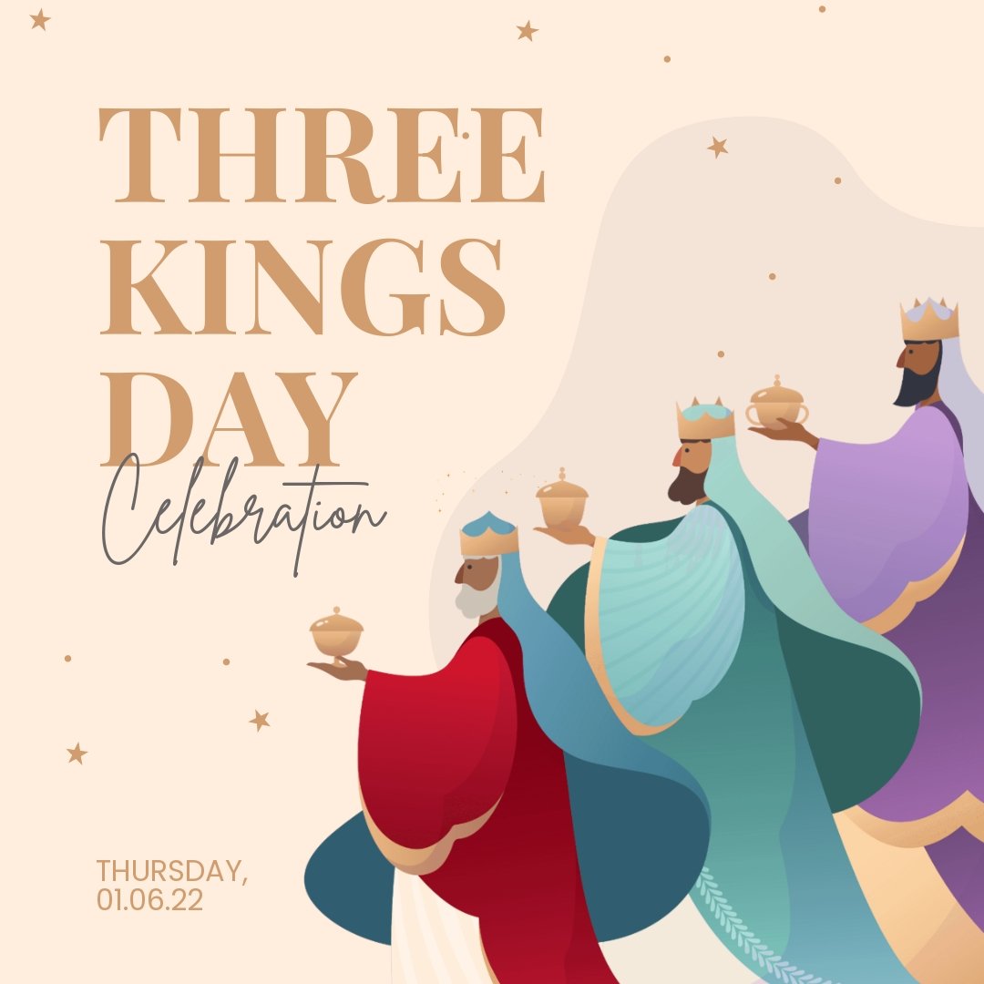 Free Three Kings Day Celebration Instagram Post Template