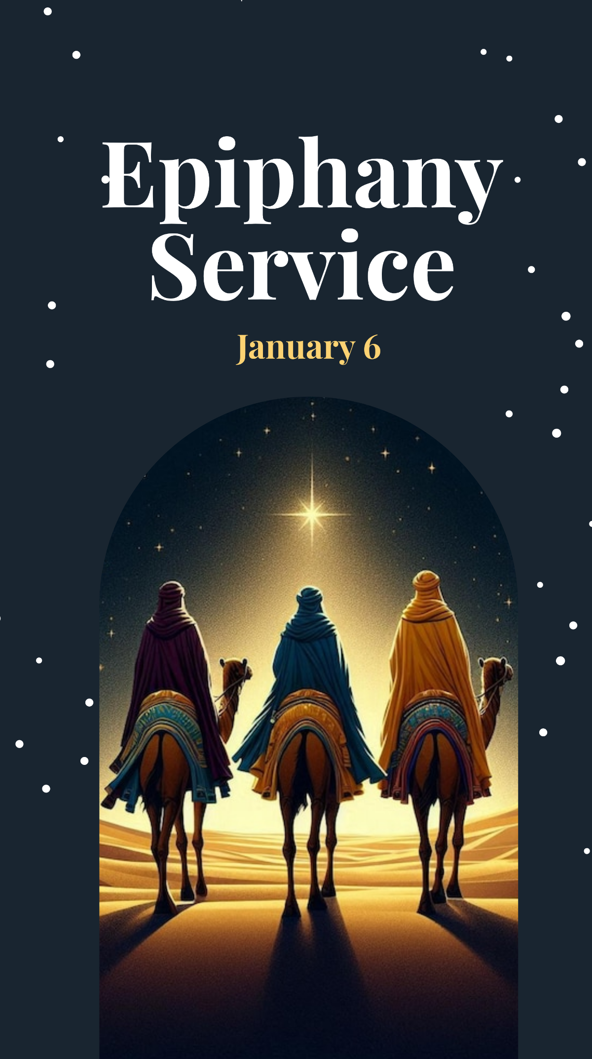 Free Epiphany Service Whatsapp Post Template to Edit Online