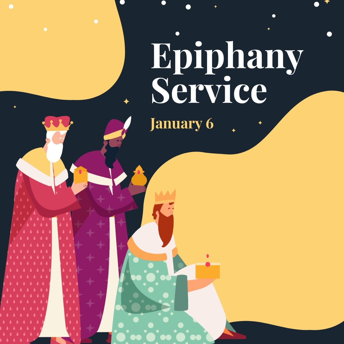 Epiphany Service Linkedin Post Template