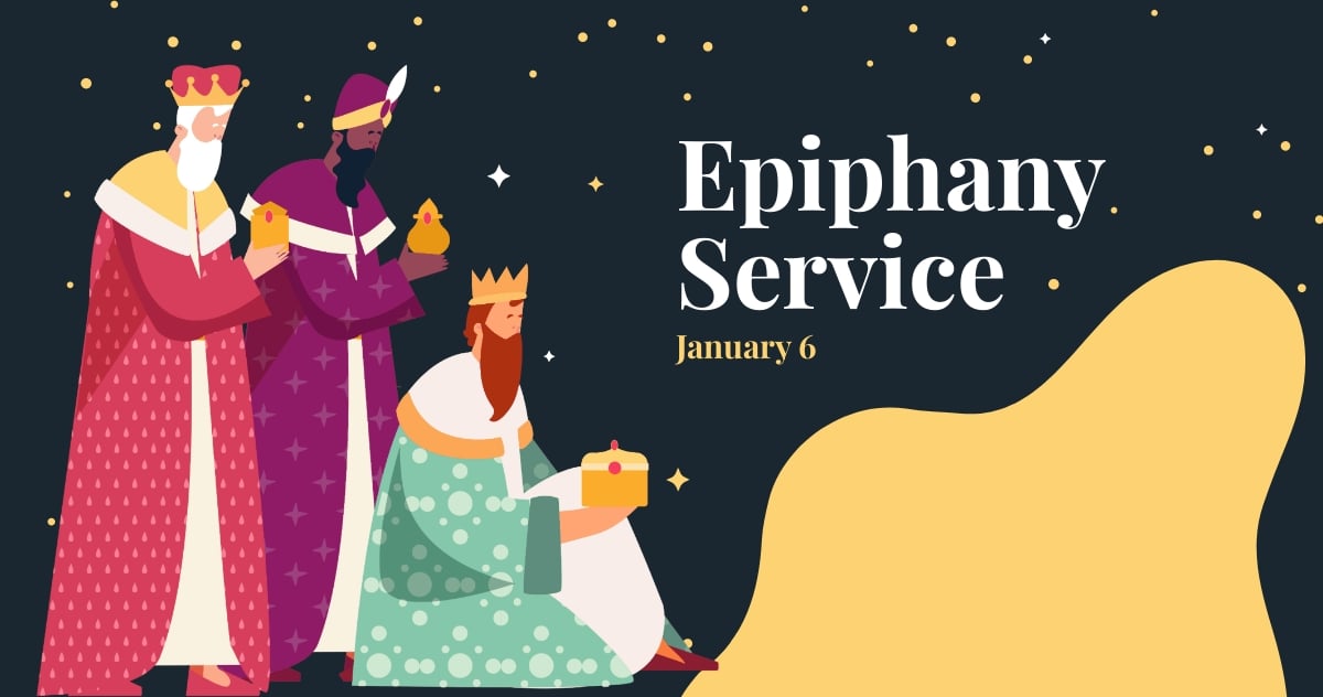 Free Epiphany Service Facebook Post Template