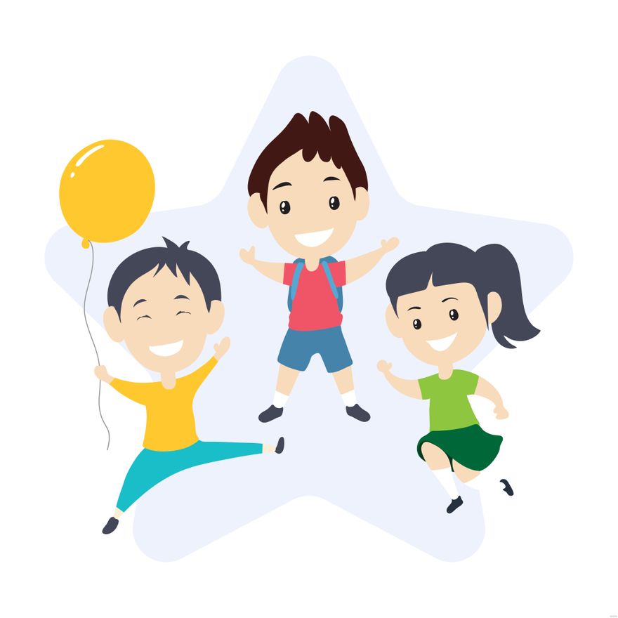 Free Happy Kids Illustration - EPS, Illustrator, JPG, PNG, SVG |  