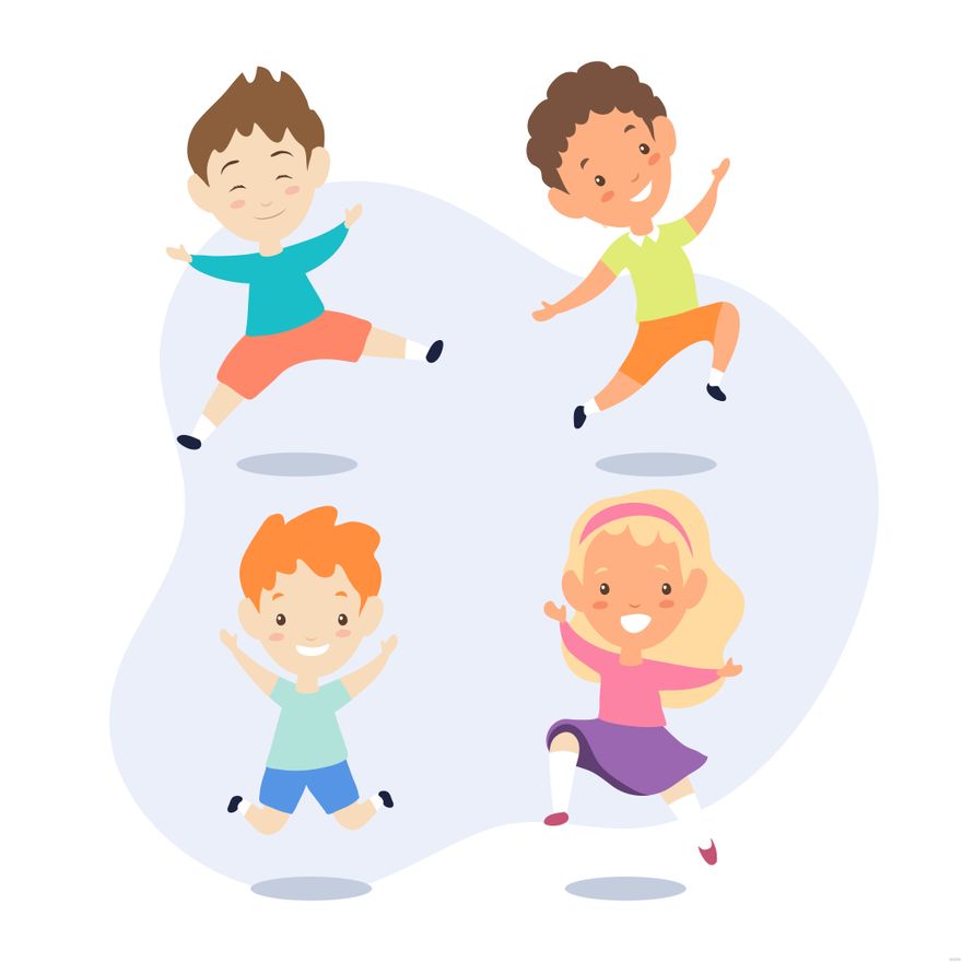 Kids Jumping Illustration in Illustrator, SVG, EPS, JPG, PNG - Download | Template.net