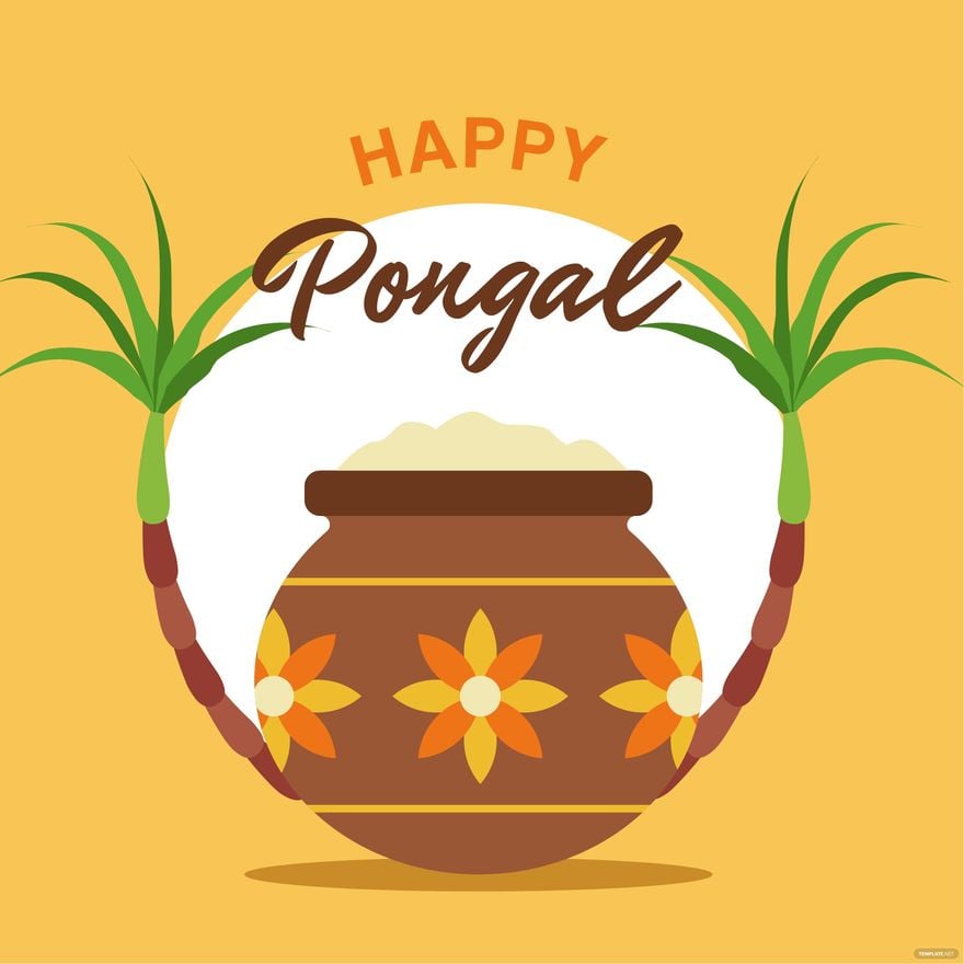 Pongal Card Vector