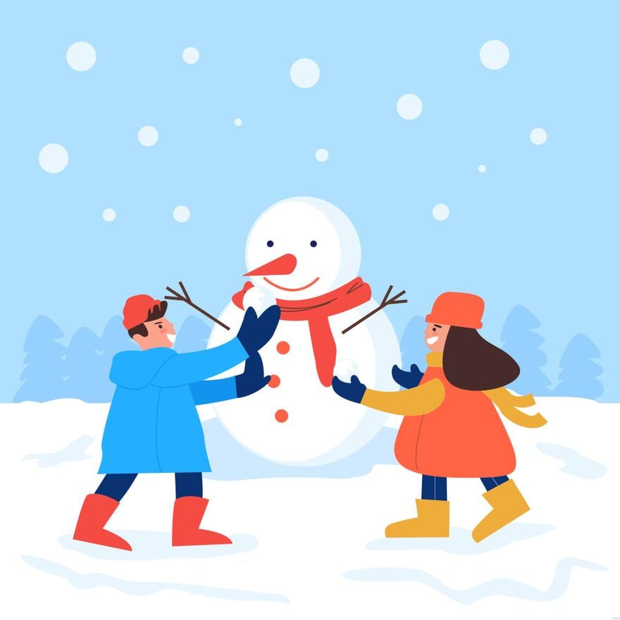 Free Winter Kids Illustration