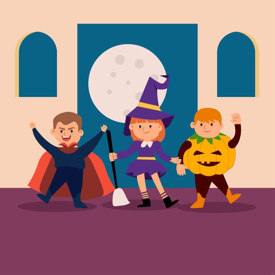 Free Halloween Kids Illustration
