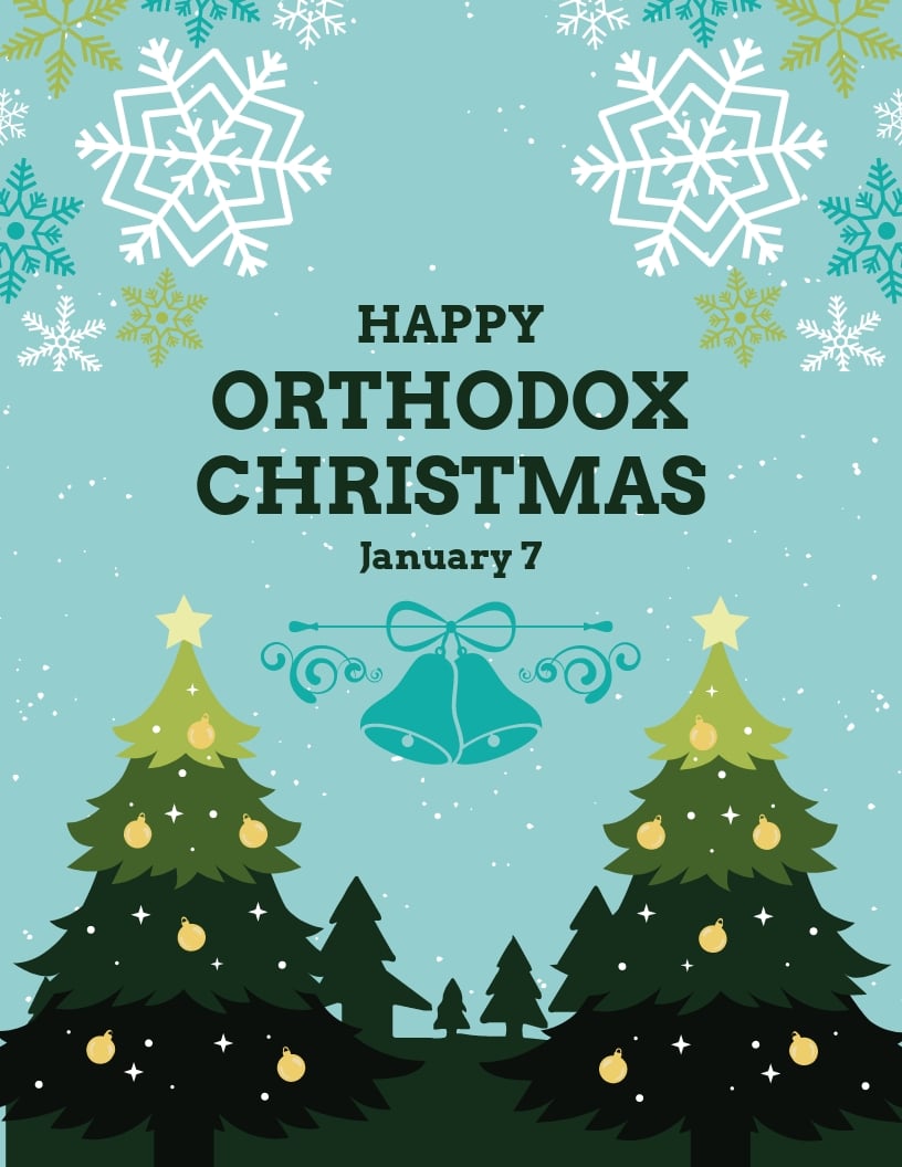 Free Happy Orthodox Christmas Flyer Template in Word, Google Docs, Illustrator, PSD, Apple Pages, Publisher, InDesign