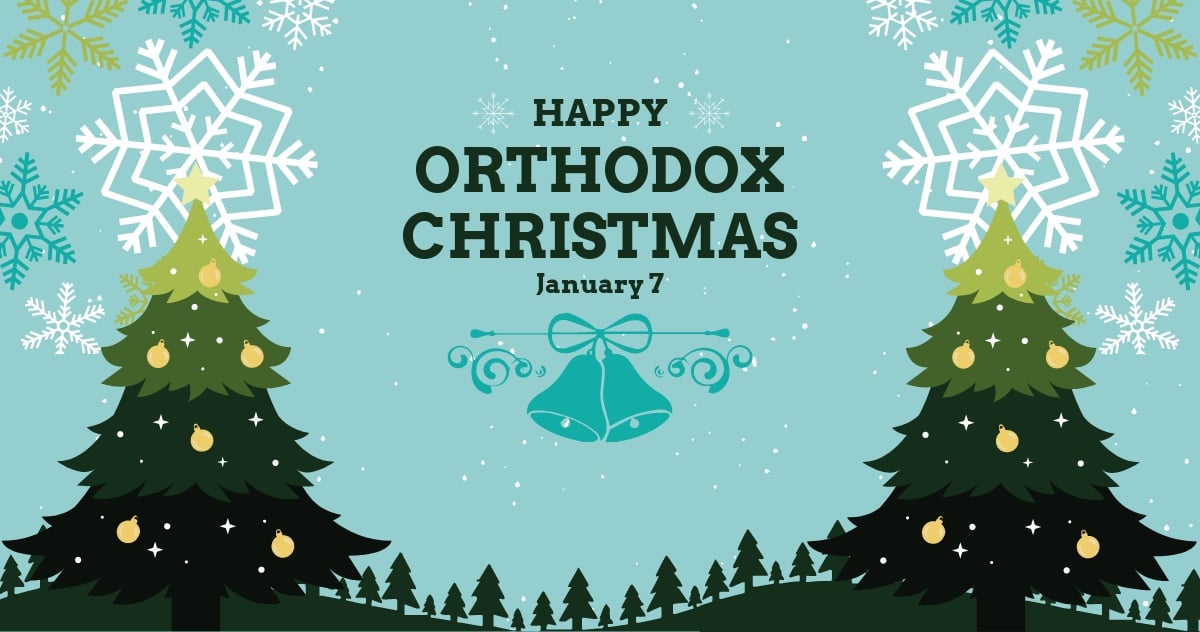 Happy Orthodox Christmas Facebook Post Template