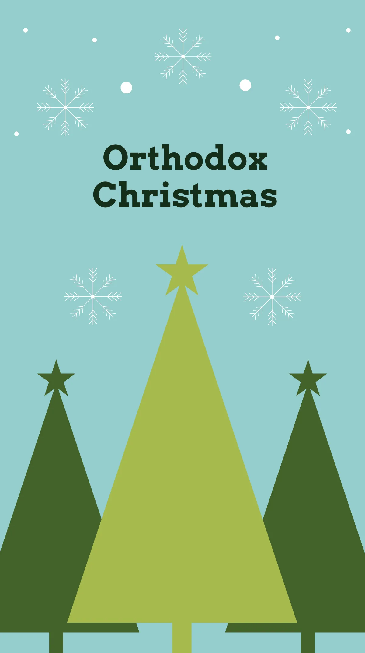 Free Happy Orthodox Christmas Instagram Story Template to Edit Online
