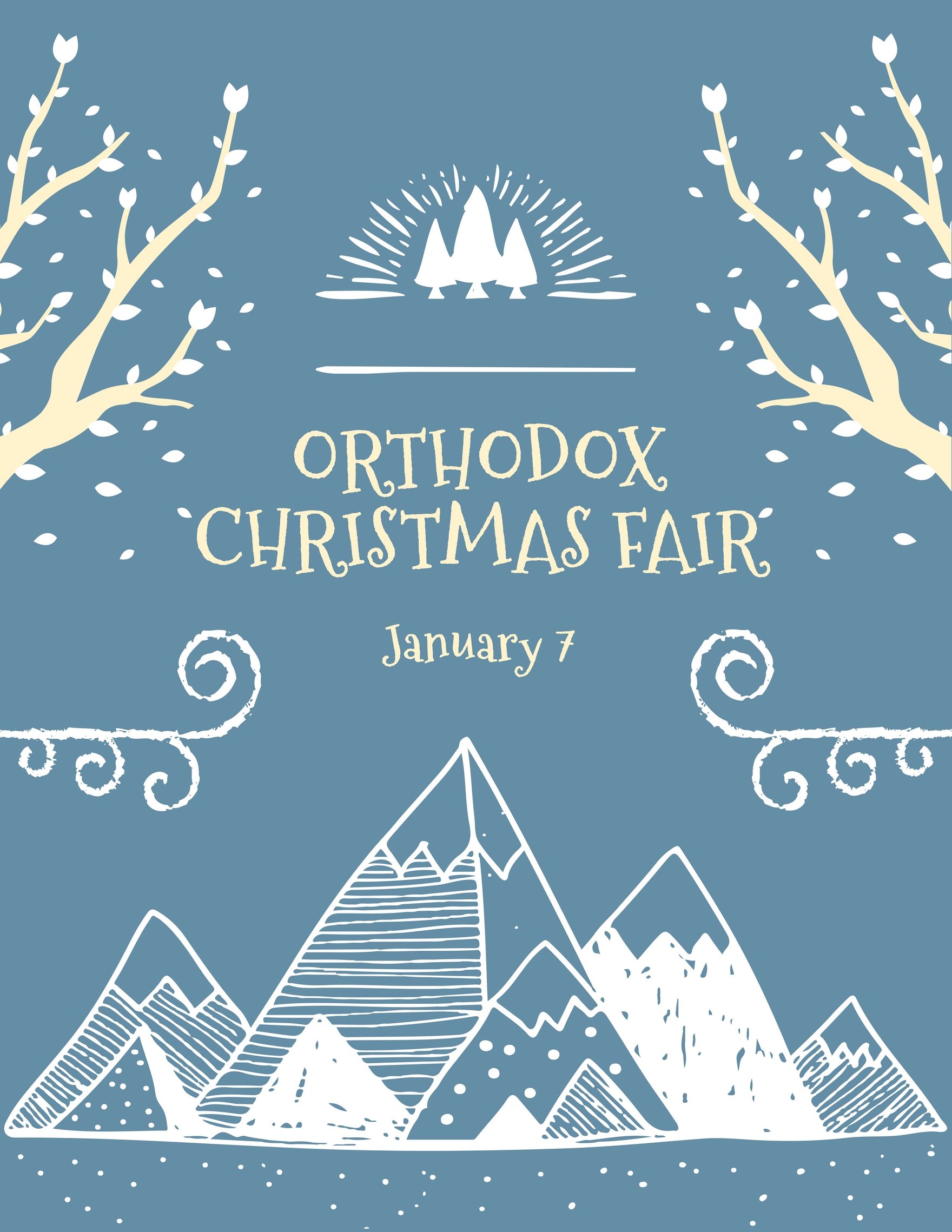 Orthodox Christmas Fair Flyer Template