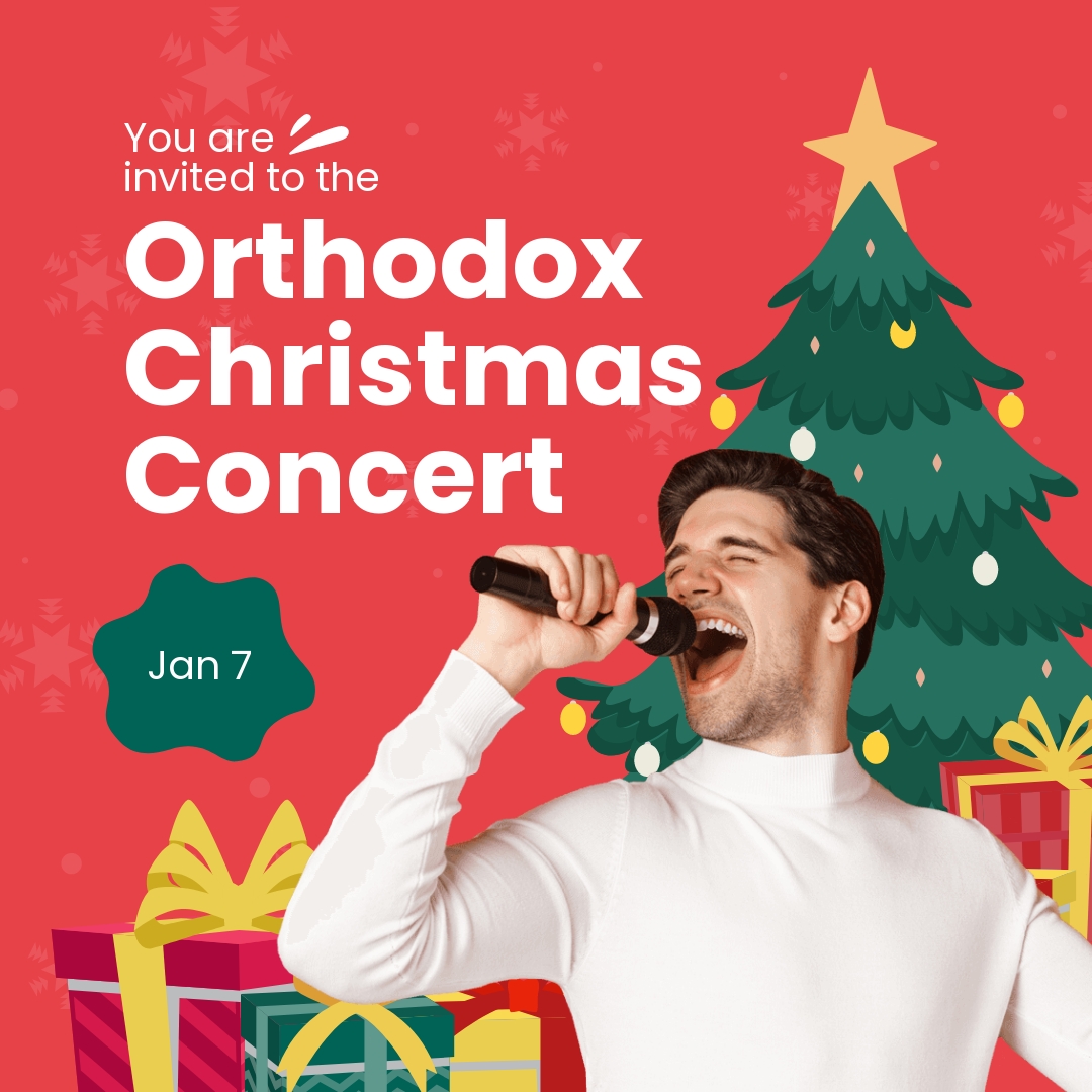 Free Orthodox Christmas Concert Instagram Post Template Template