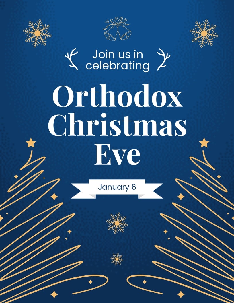 Orthodox Christmas Eve Flyer Template