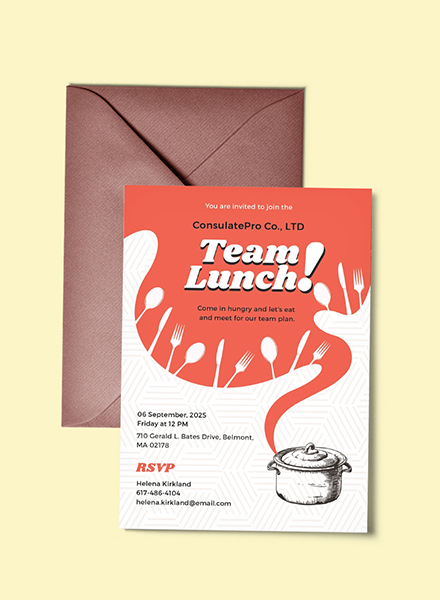 Free Lunch Invitation Template in Illustrator | Template.net
