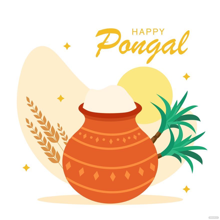 Pongal Wishes Vector in Illustrator, EPS, SVG, JPG, PNG