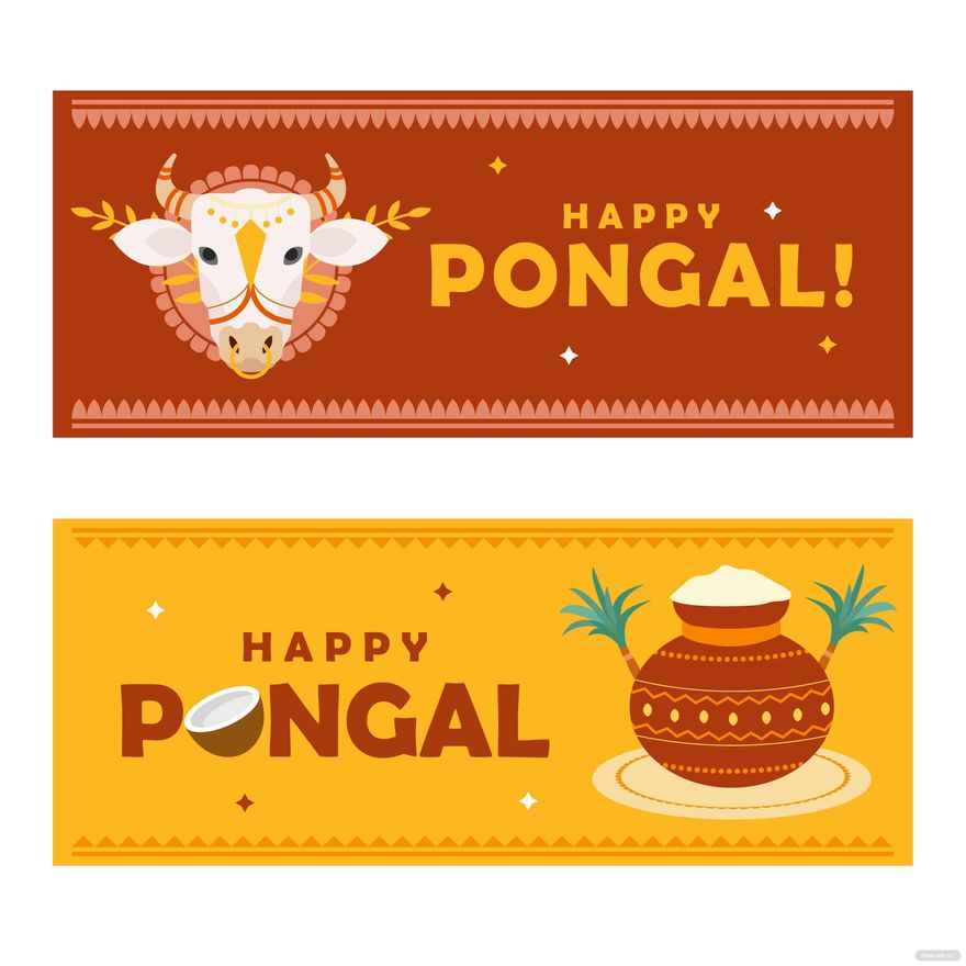 Free Pongal Banner Vector in Illustrator, EPS, SVG, JPG, PNG
