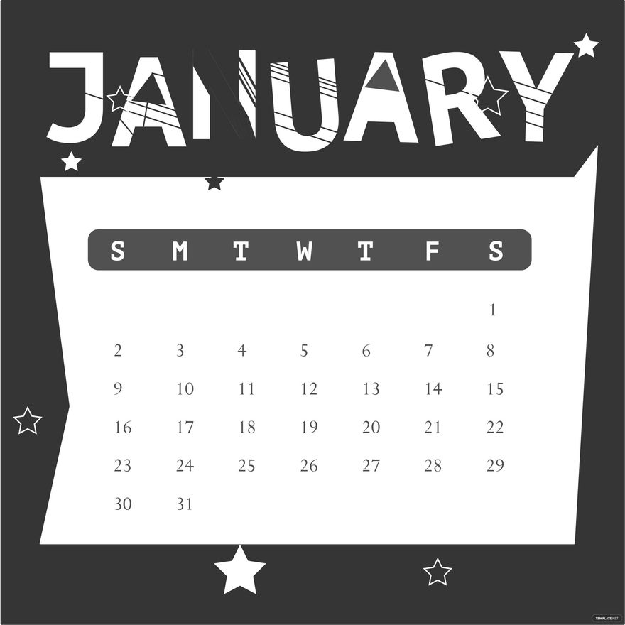 Free January 2022 Calendar With Holidays Vector EPS, Illustrator, JPG