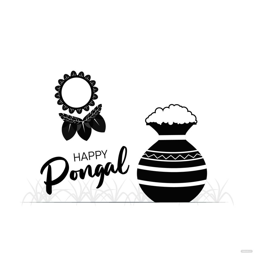 Free Black Pongal Vector in Illustrator, EPS, SVG, JPG, PNG