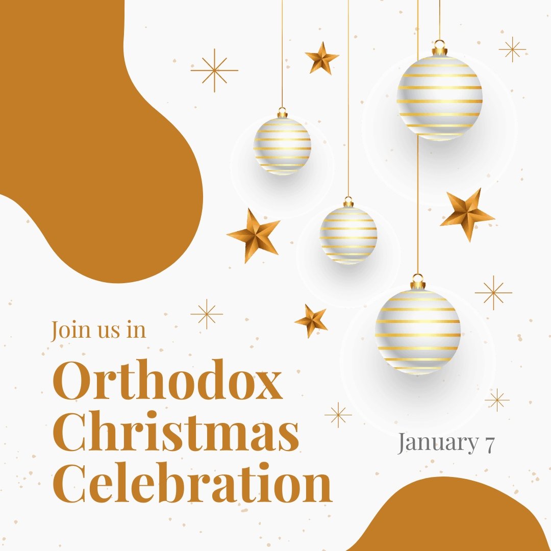 Orthodox Christmas Celebration Instagram Post Template