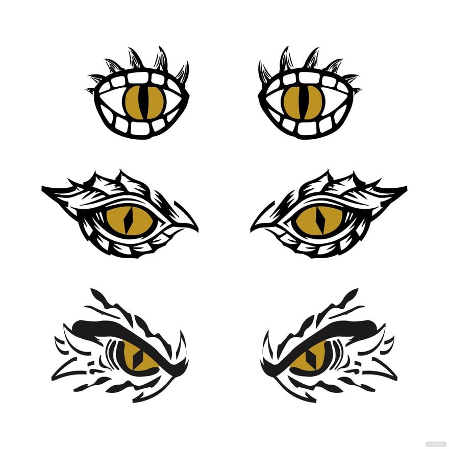 Dragon Eye Vector in Illustrator, EPS, SVG, JPG, PNG
