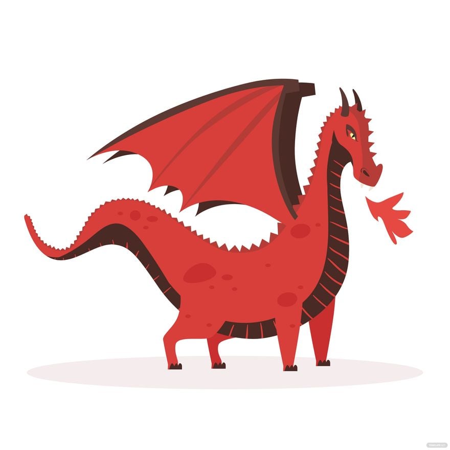Simple Dragon Vector in Illustrator, EPS, SVG, JPG, PNG