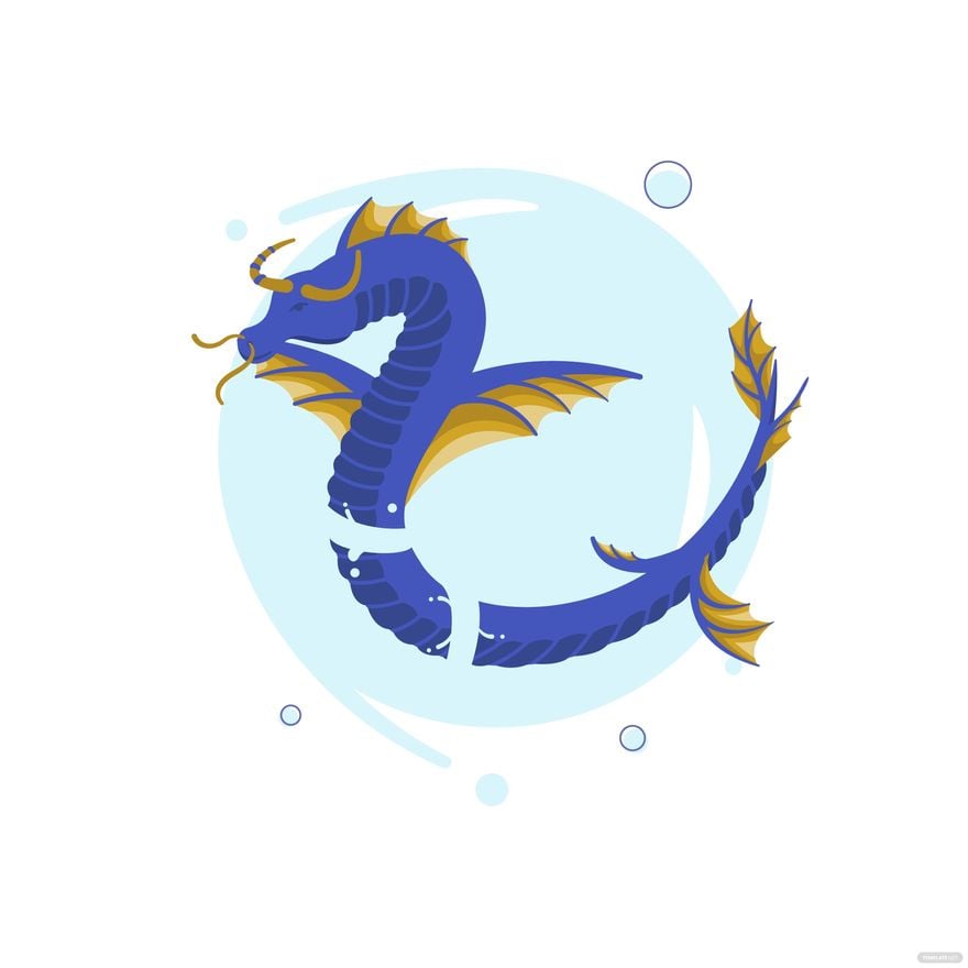 Water Dragon Vector in Illustrator, EPS, SVG, JPG, PNG