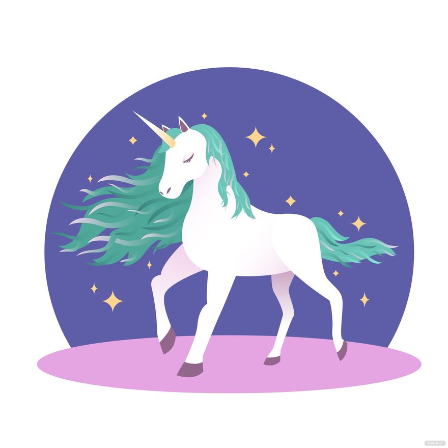 Free Beautiful Unicorn Vector in Illustrator, EPS, SVG, JPG, PNG