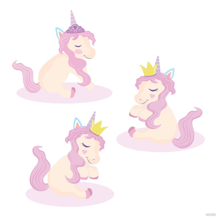 Free Baby Cartoon Unicorn Vector - EPS, Illustrator, JPG, PNG, SVG |  