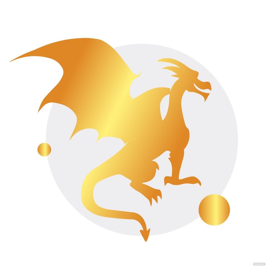 Golden Dragon Vector in Illustrator, EPS, SVG, JPG, PNG