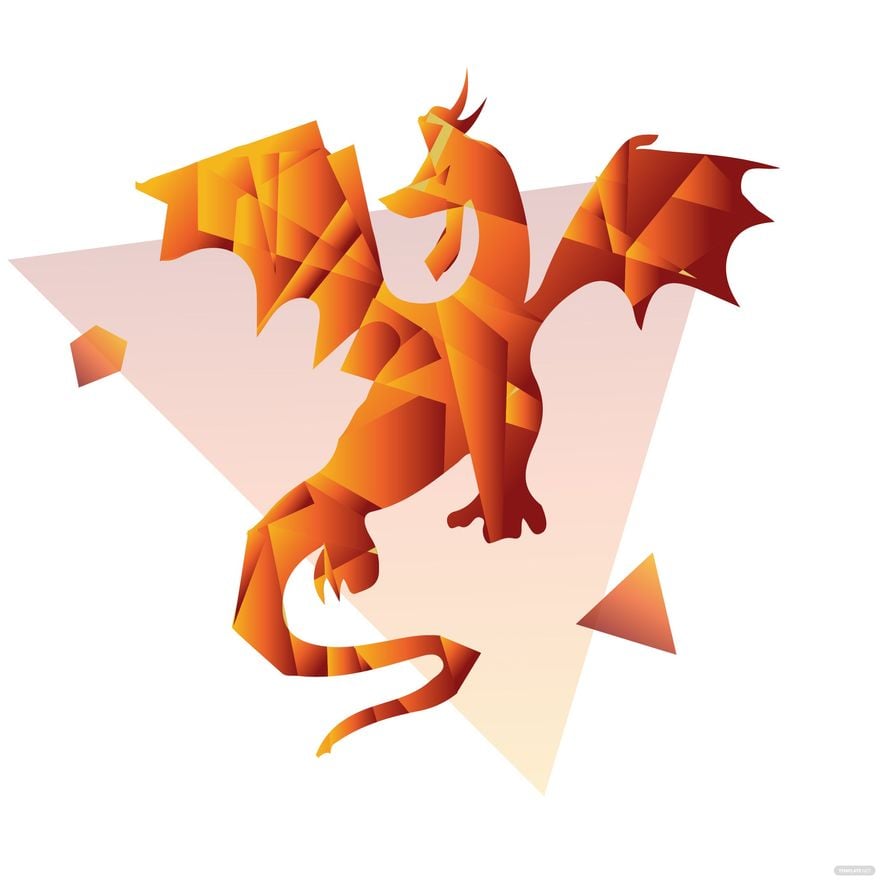 Free Geometric Dragon Vector in Illustrator, EPS, SVG, JPG, PNG